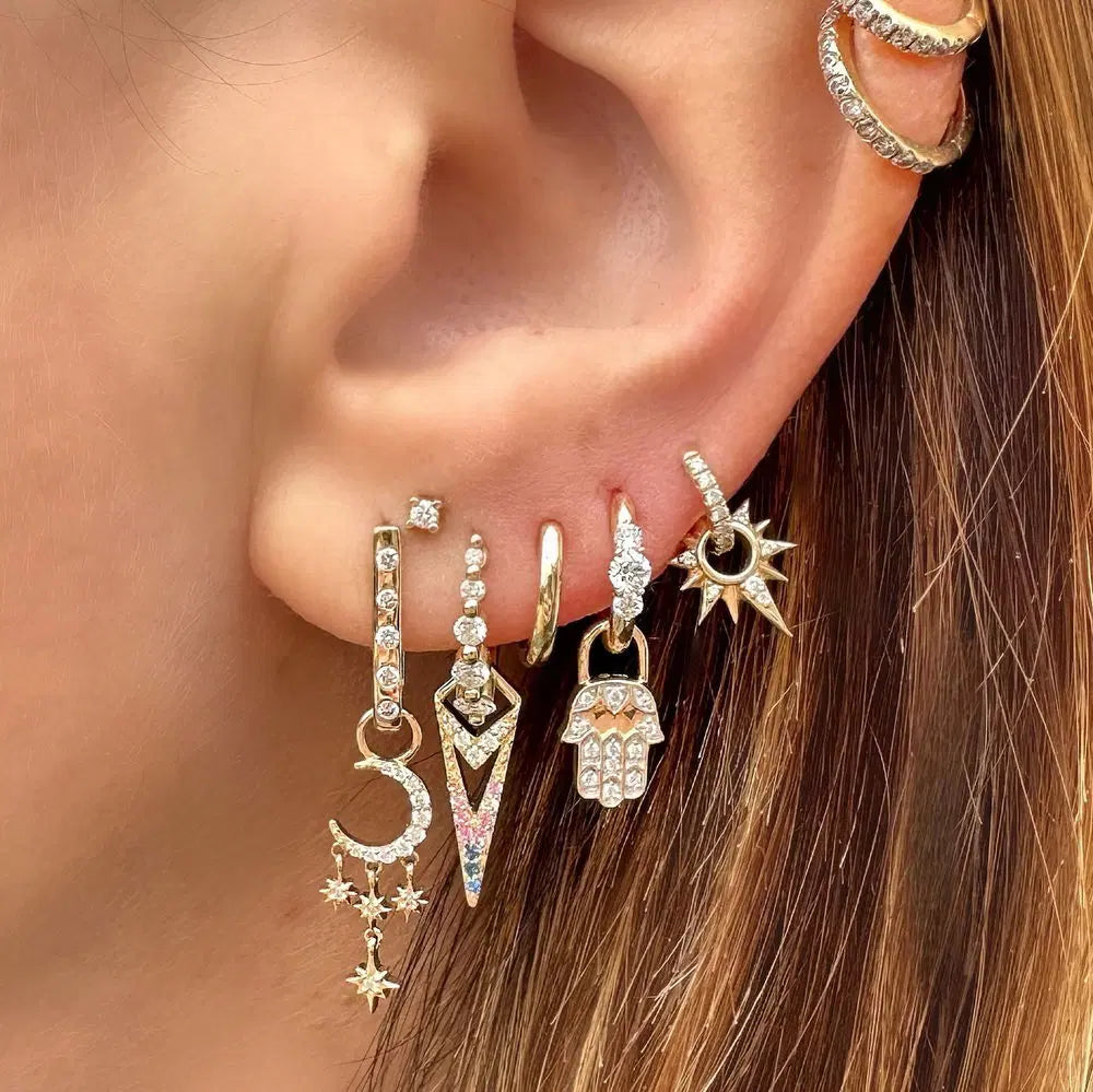 Make a Wish Small Crescent Moon and Star Charms