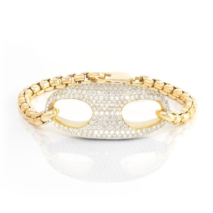 Pave Nautical Link on Chain