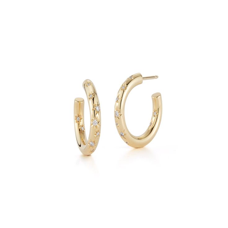 Anniversary Small Diamond Hoops