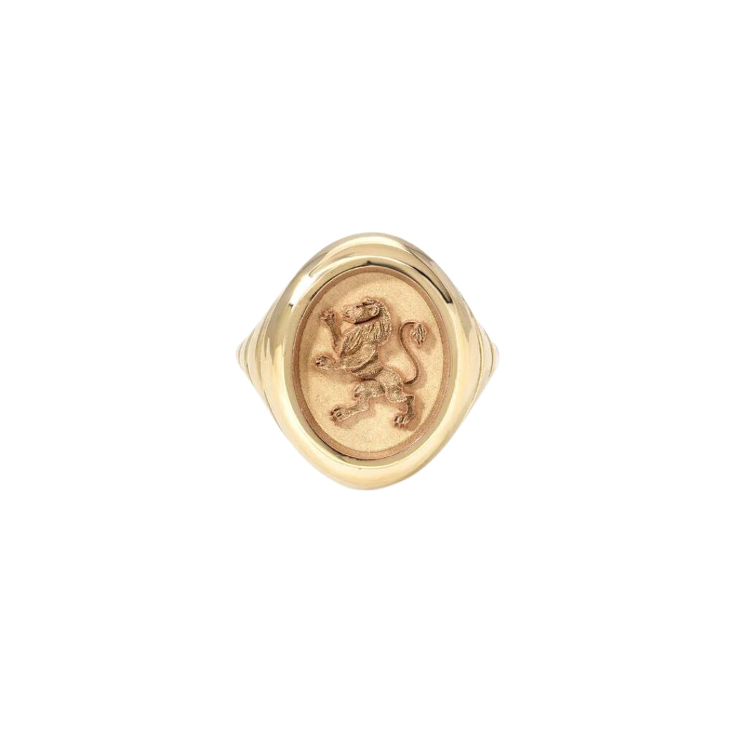 Grandfather Fantasy Lion Signet Ring