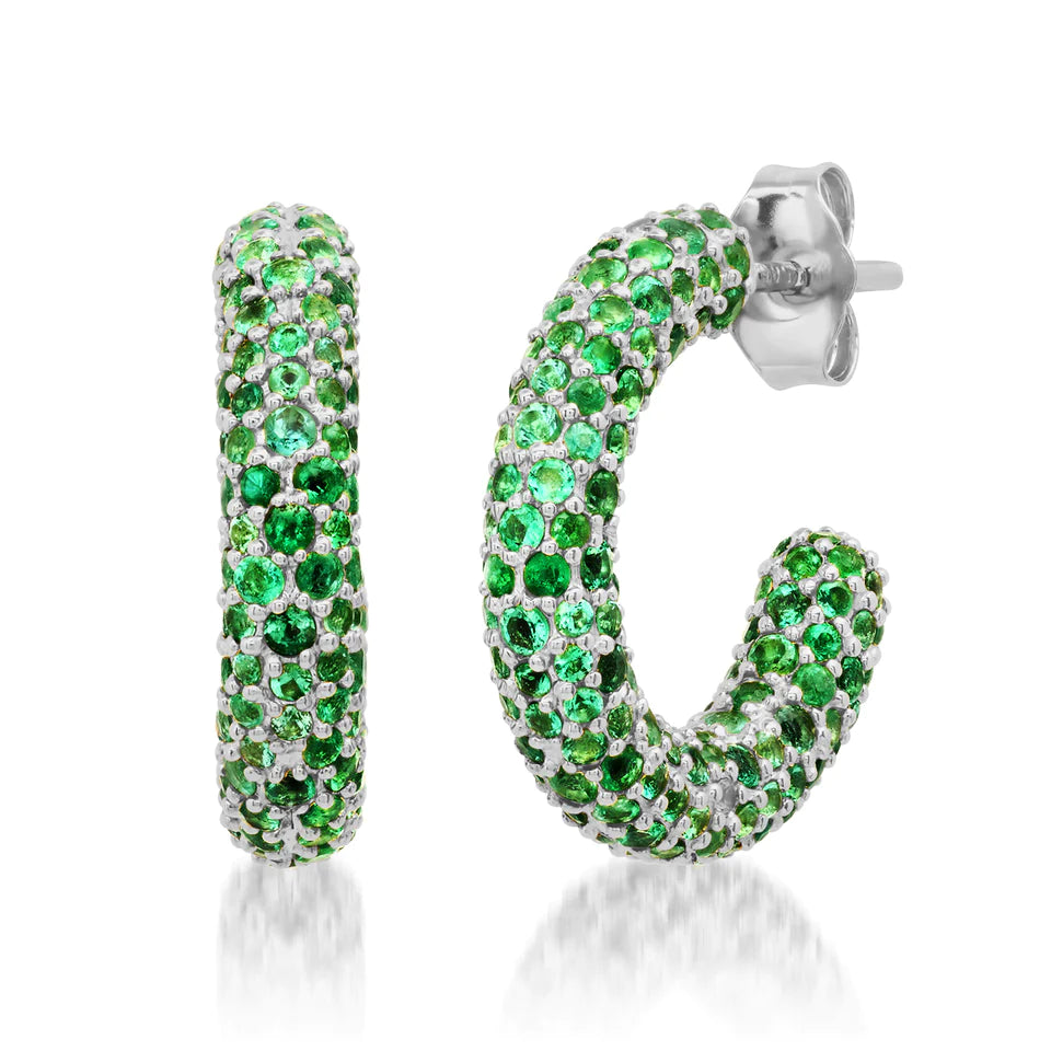 Mini Emerald Party Hoops