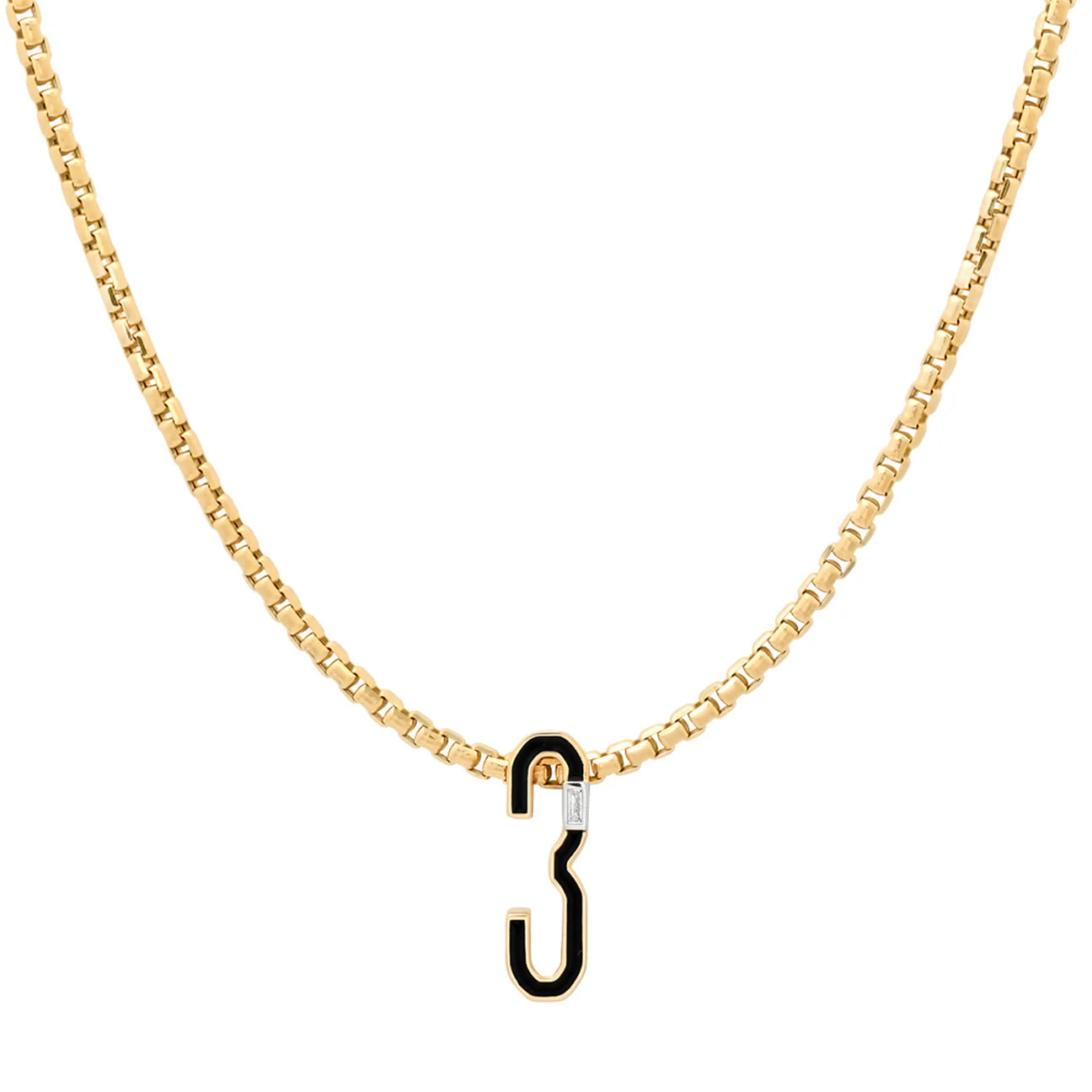 Slide-On Enamel Number Necklace