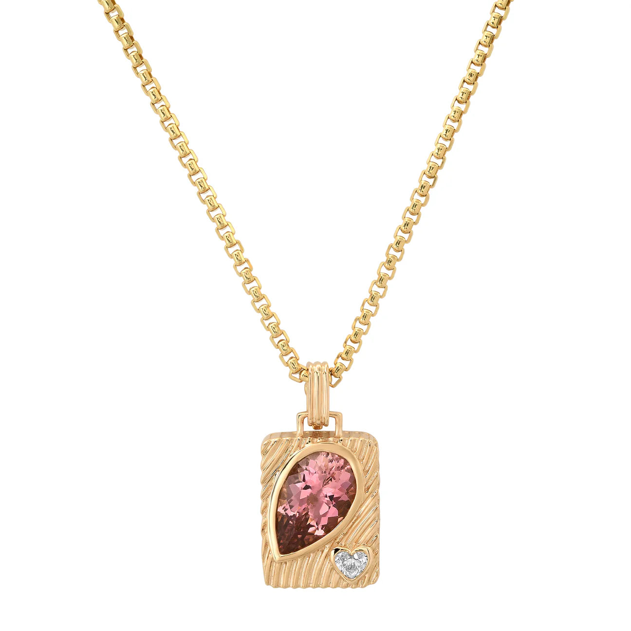 Ripple Pear Amulet Necklace