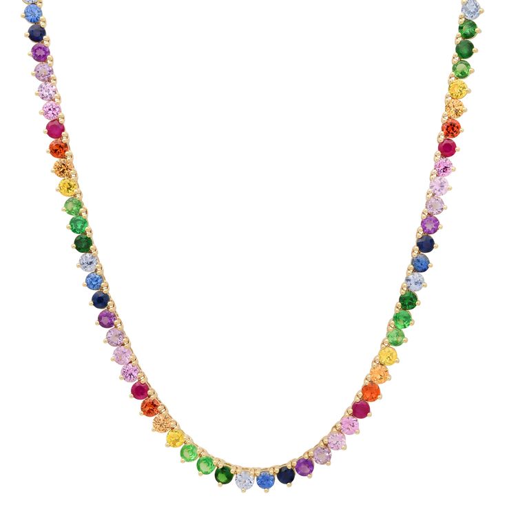 Rainbow Tennis Necklace