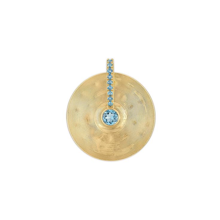 Cymbal Pendant Medium Aquamarine