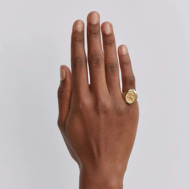 Grandfather Fantasy Signet Ring - Lion