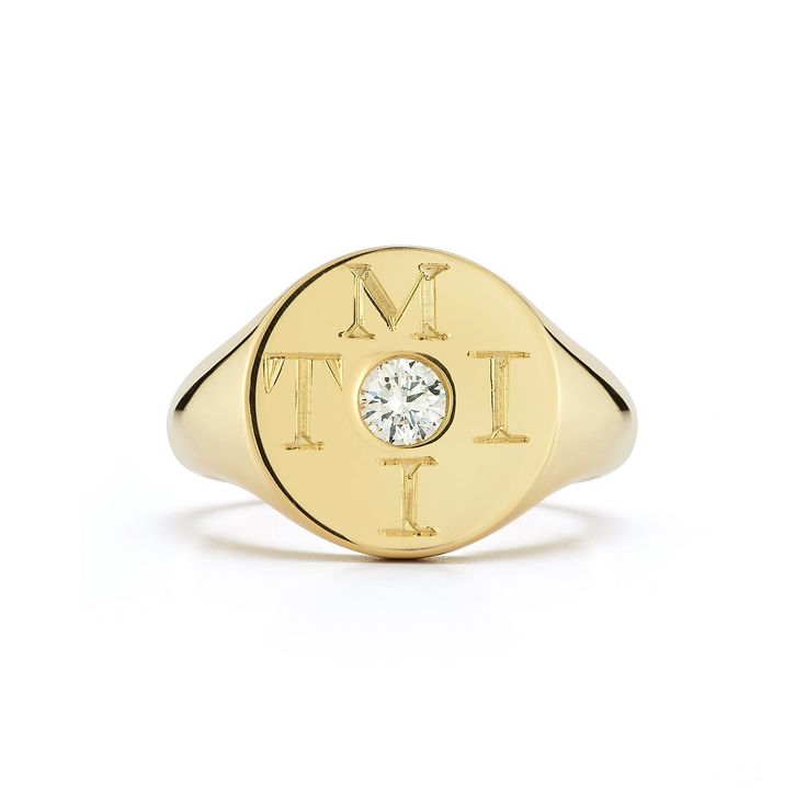 Love Notes Moi et Toi Diamond Signet Ring