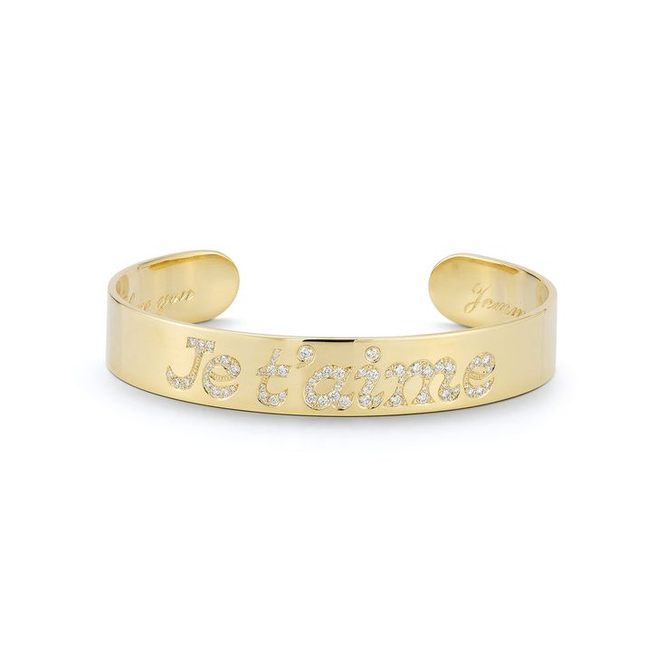 Love Notes Je t'aime Diamond Cuff