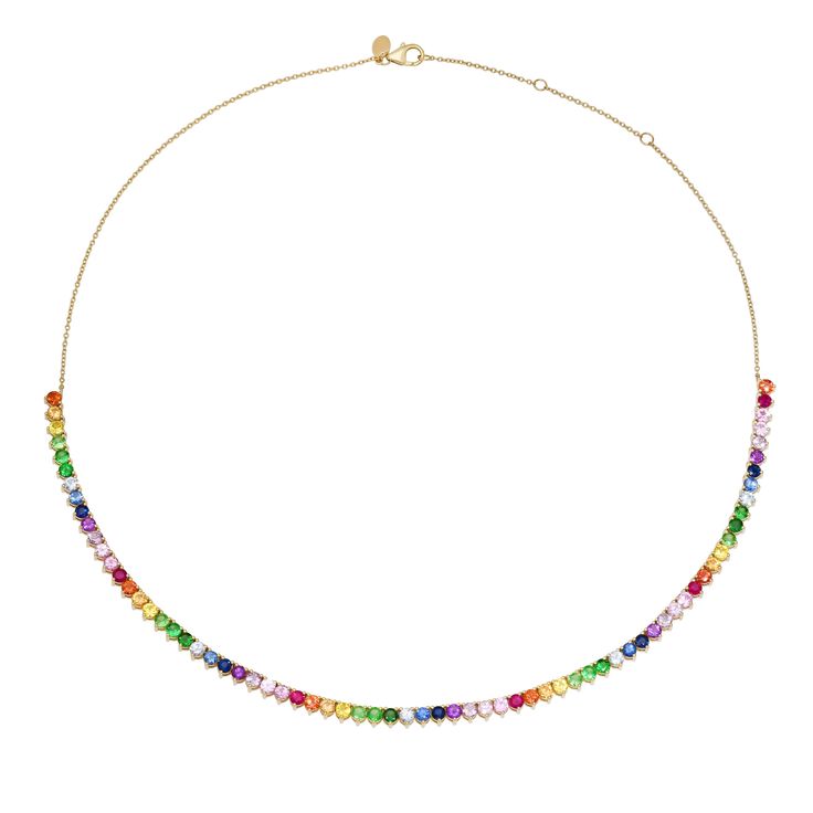 Rainbow Tennis Necklace