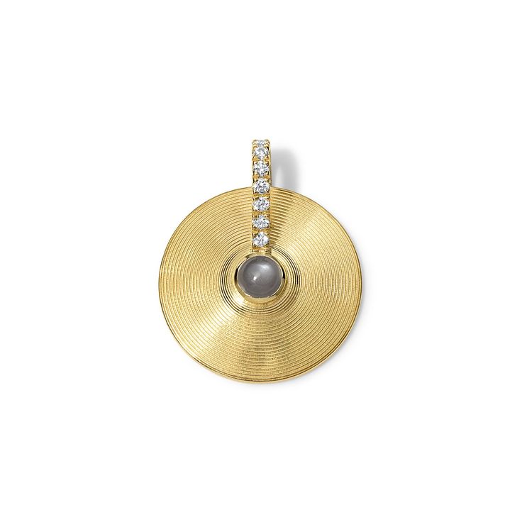 Cymbal Pendant Small With Diamond Pave