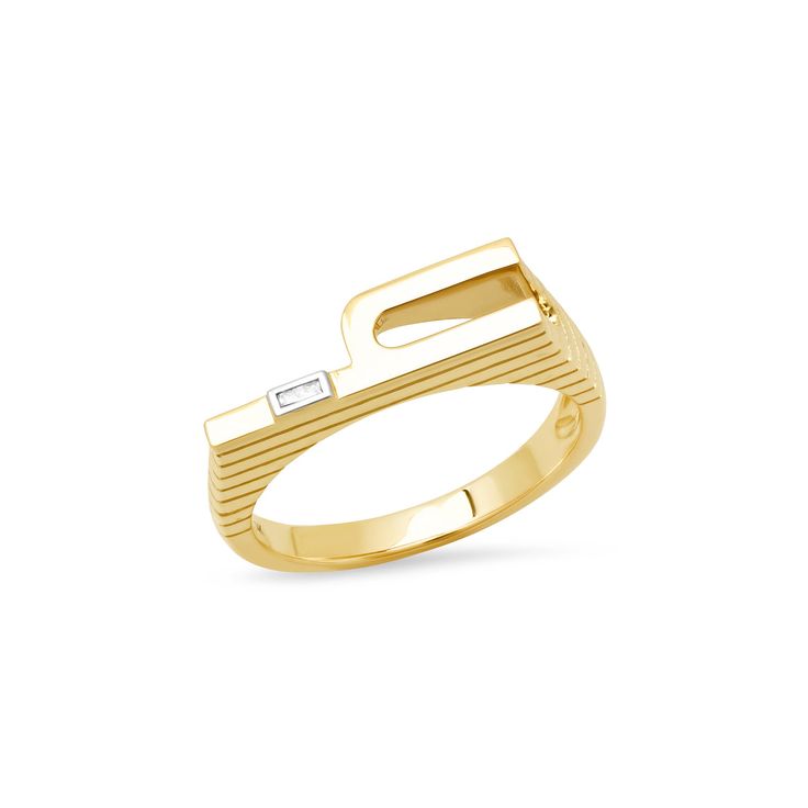 Ribbed Number Ring