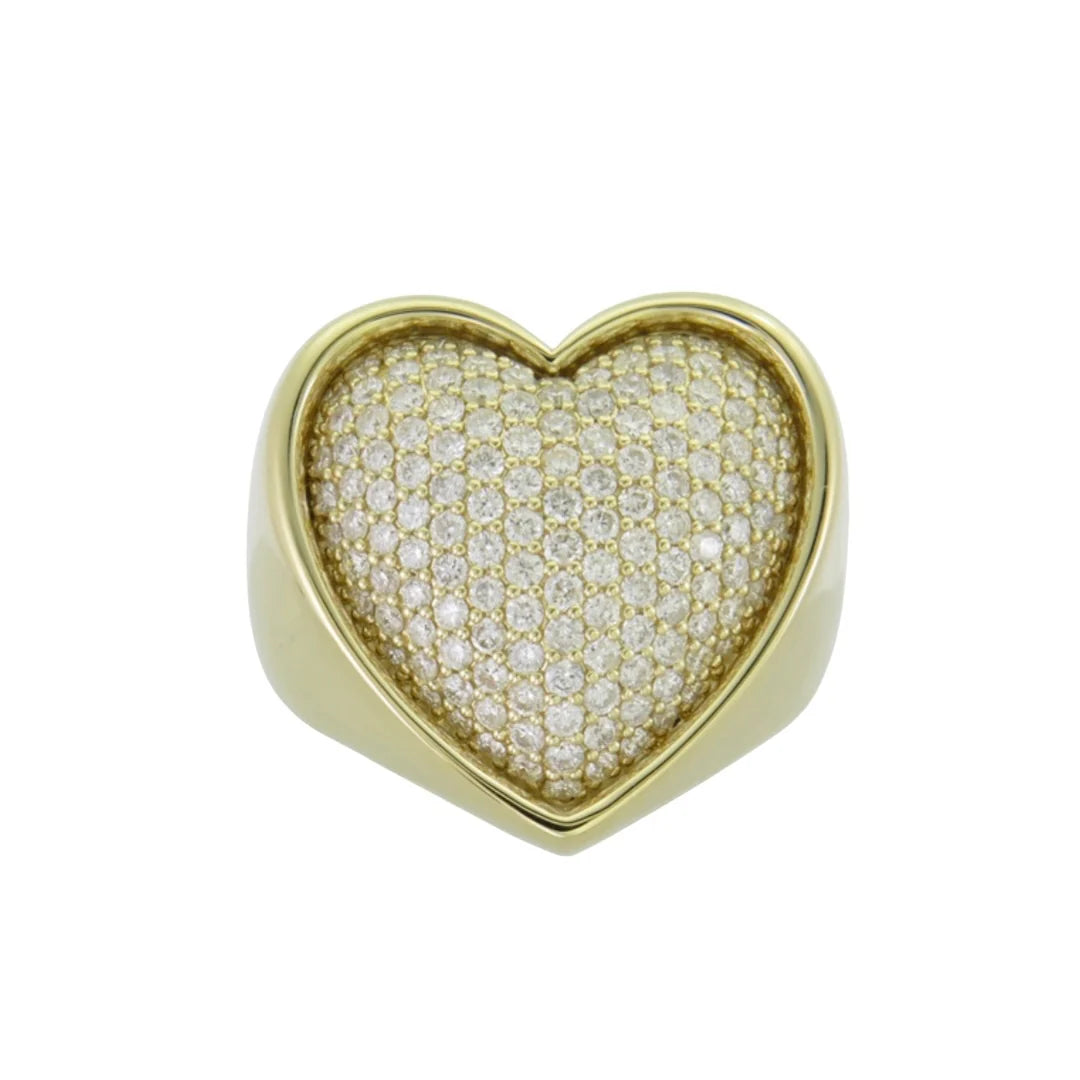Puffer Heart Cocktail Ring