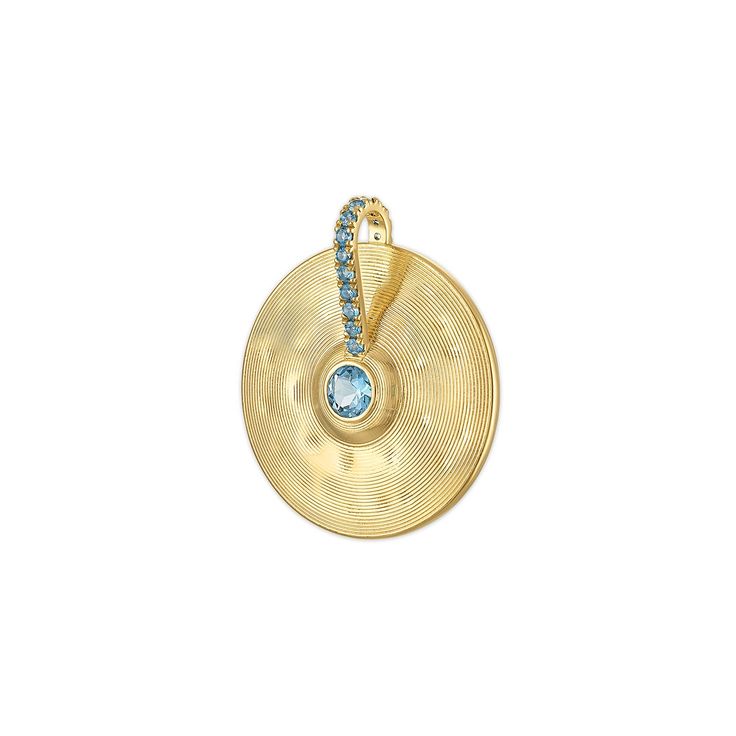Cymbal Pendant Medium Aquamarine