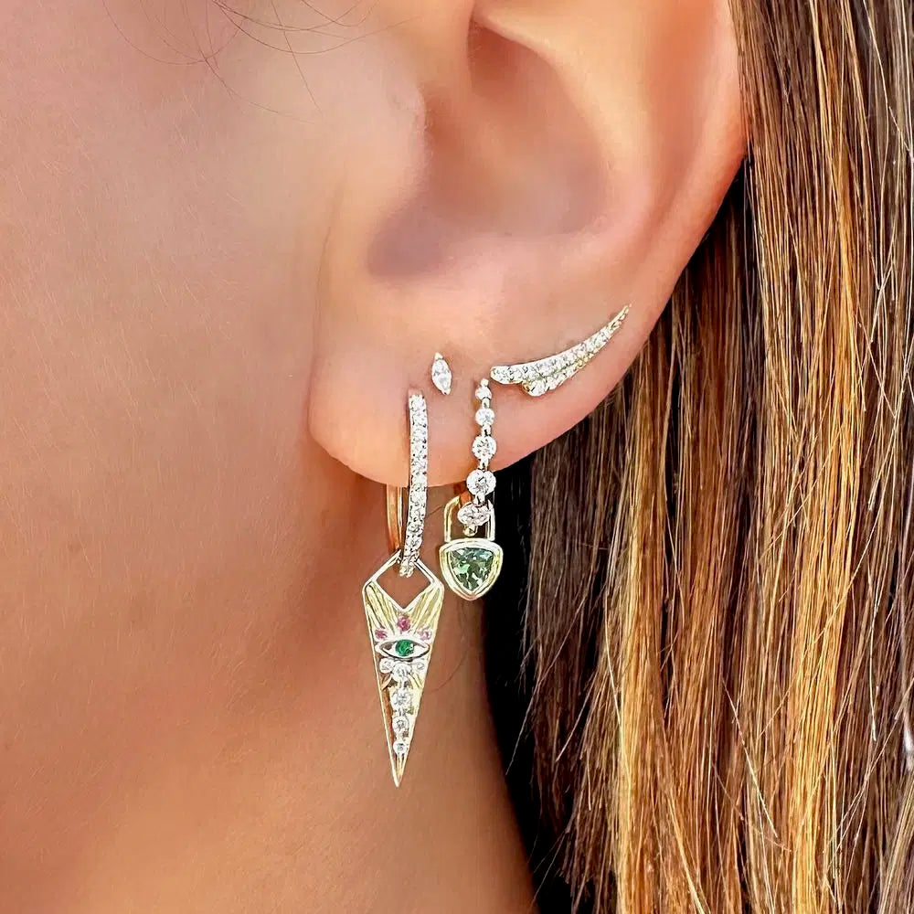 Double Sided Evil Eye Dagger Charms