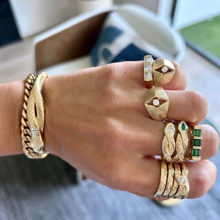 Veronica Four Coil Serpent Ring