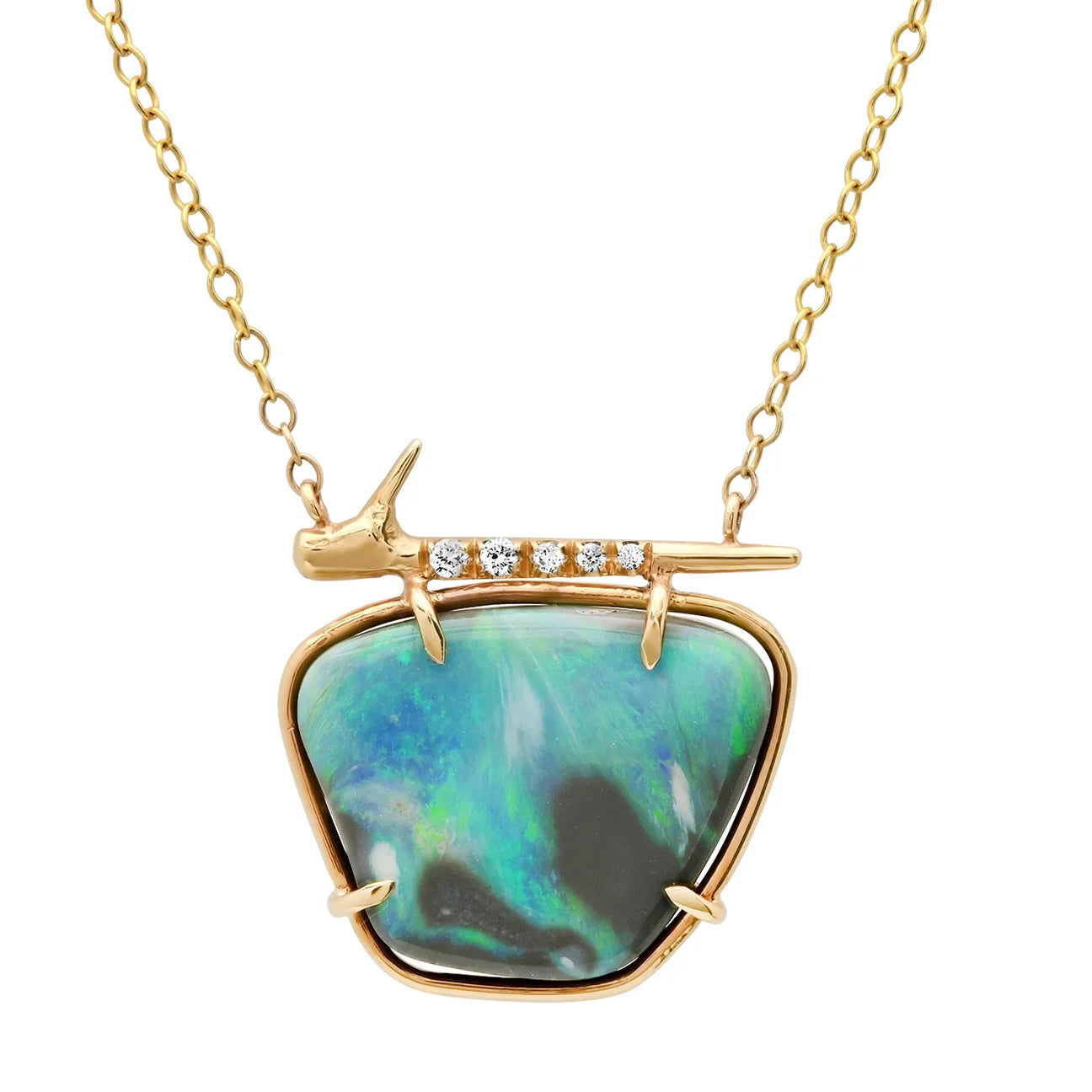 Nebula Opal Thorn Necklace