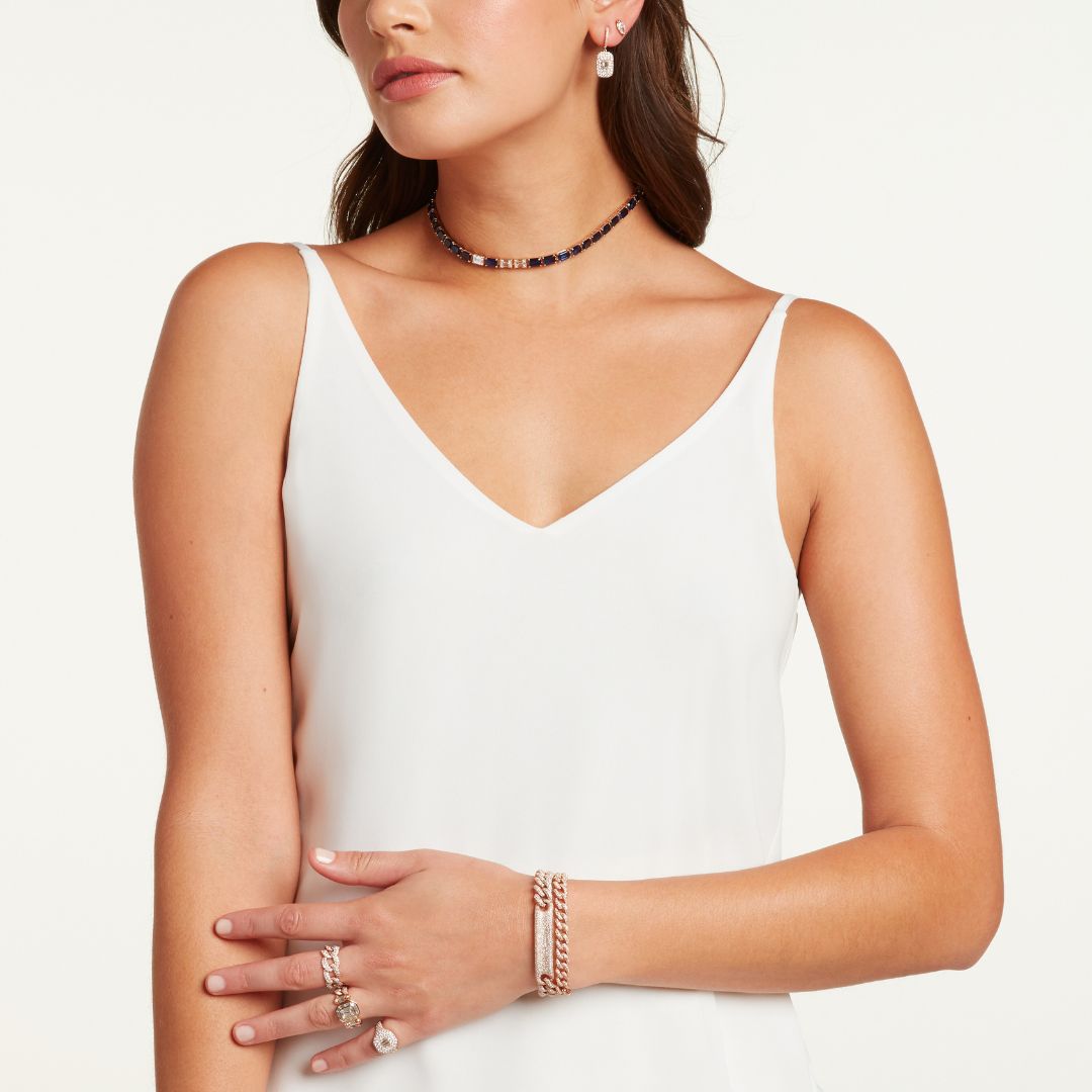 Diamond Full Pave ID Essential Link Bracelet