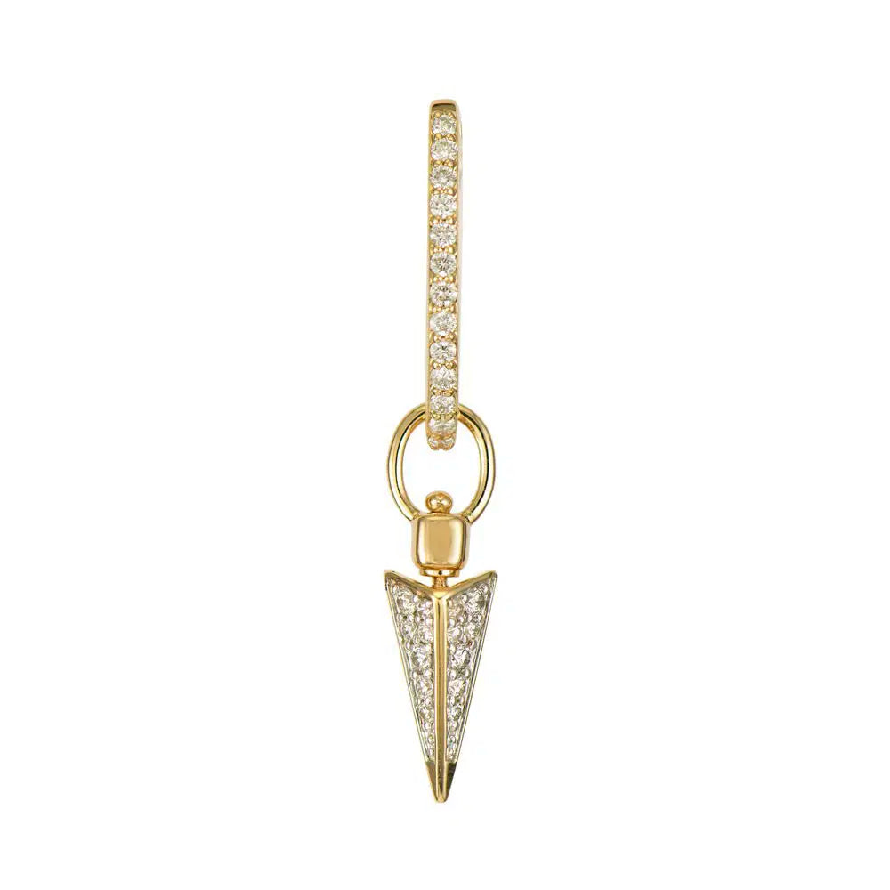 Four Sided Pave Dagger Top Switch Charm