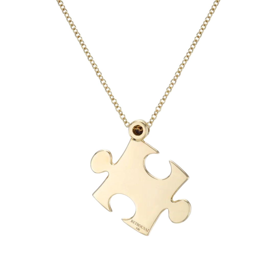 Serpentine Inlay Impetus Puzzle Necklace