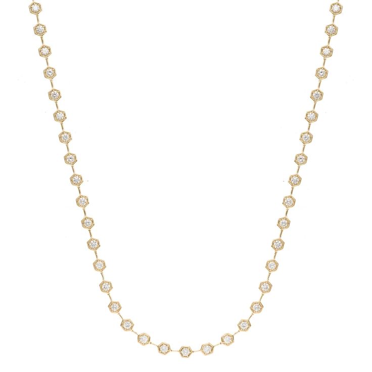 Diamond Hex Tennis Necklace