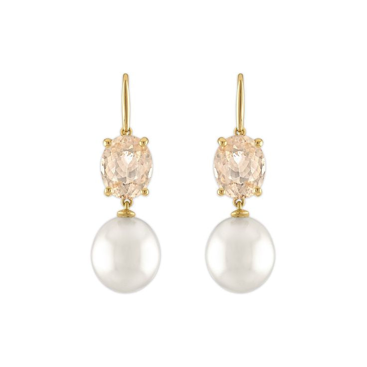 Liv Drop Earrings In Pink Tourmaline