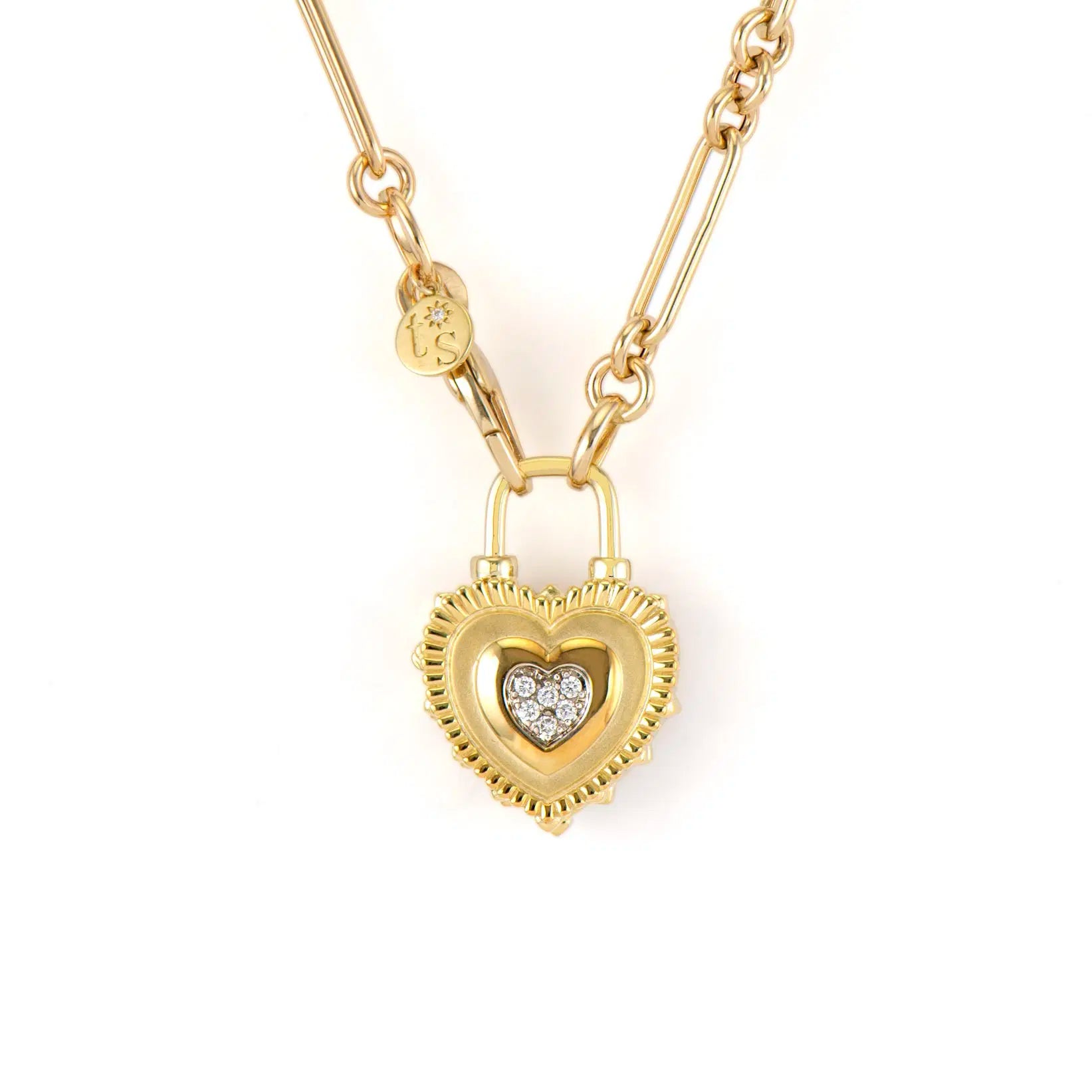 You Are Loved Double Sided Rainbow Heart Locket Pendant