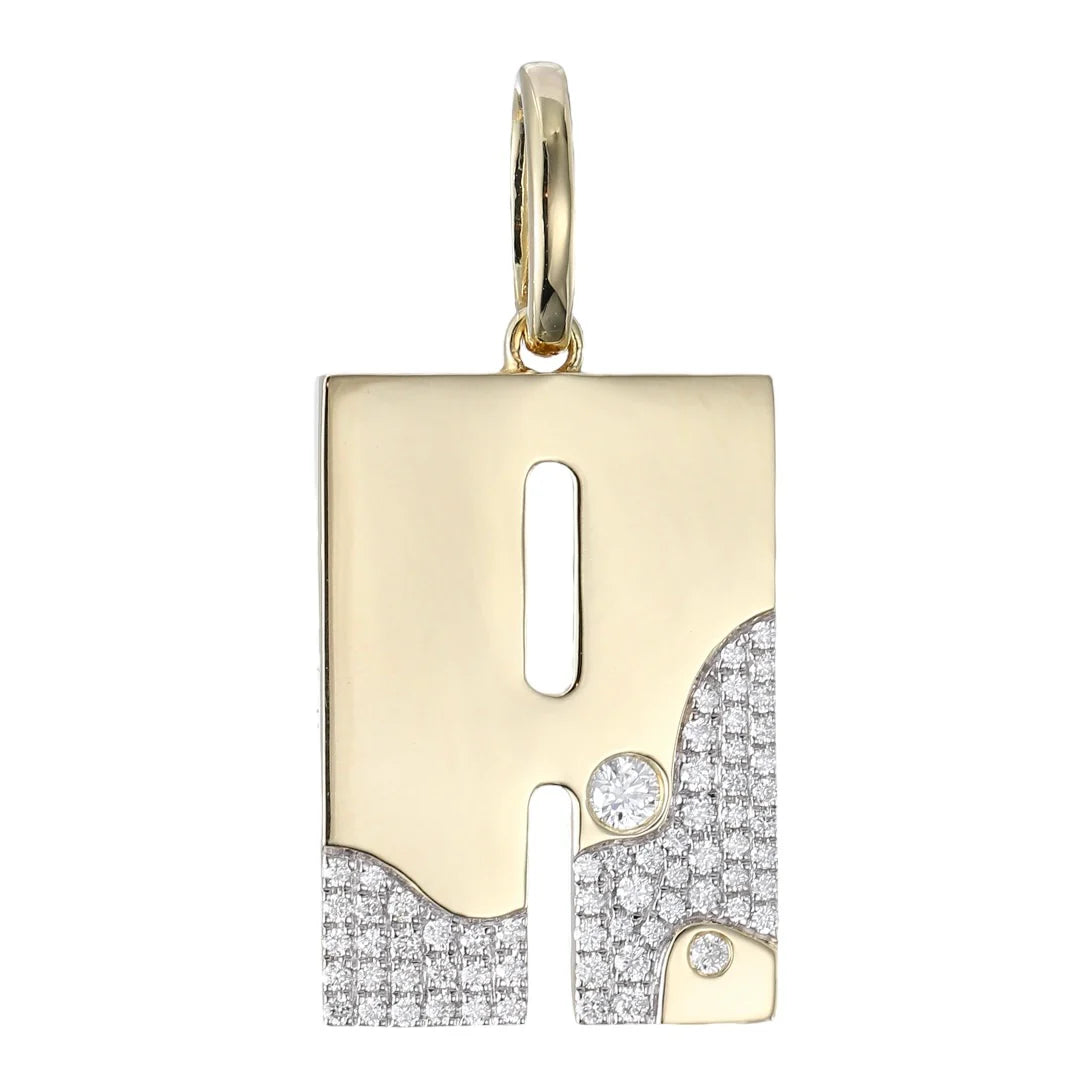 Lava Initial Diamond Charm