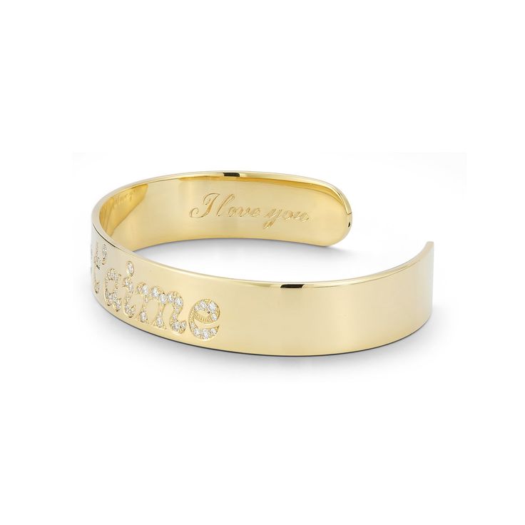 Love Notes Je t'aime Diamond Cuff