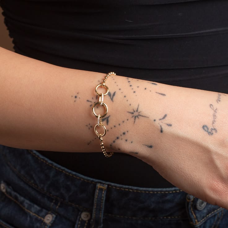 Cleo Ball Chain Bracelet with Push Clasps