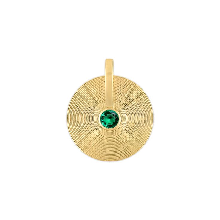 Cymbal Pendant Small Emerald