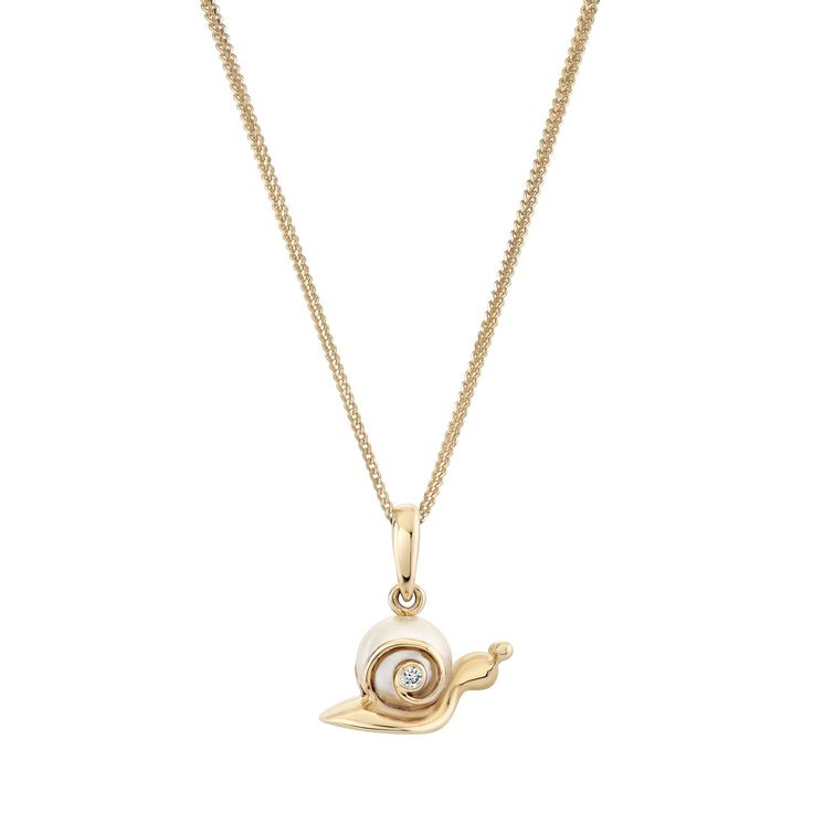 Petite Pearl Snail Charm