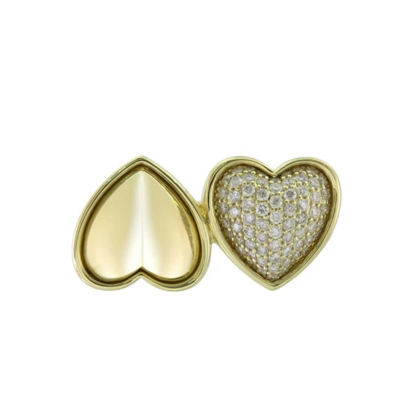Double Puffer Heart Ring