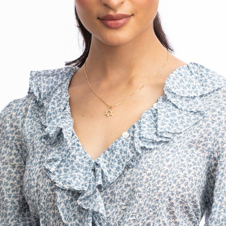 Diamond Star of David Talisman Charm