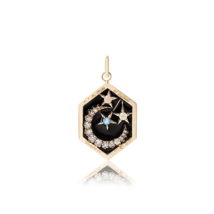 Enamel Moon Love Token