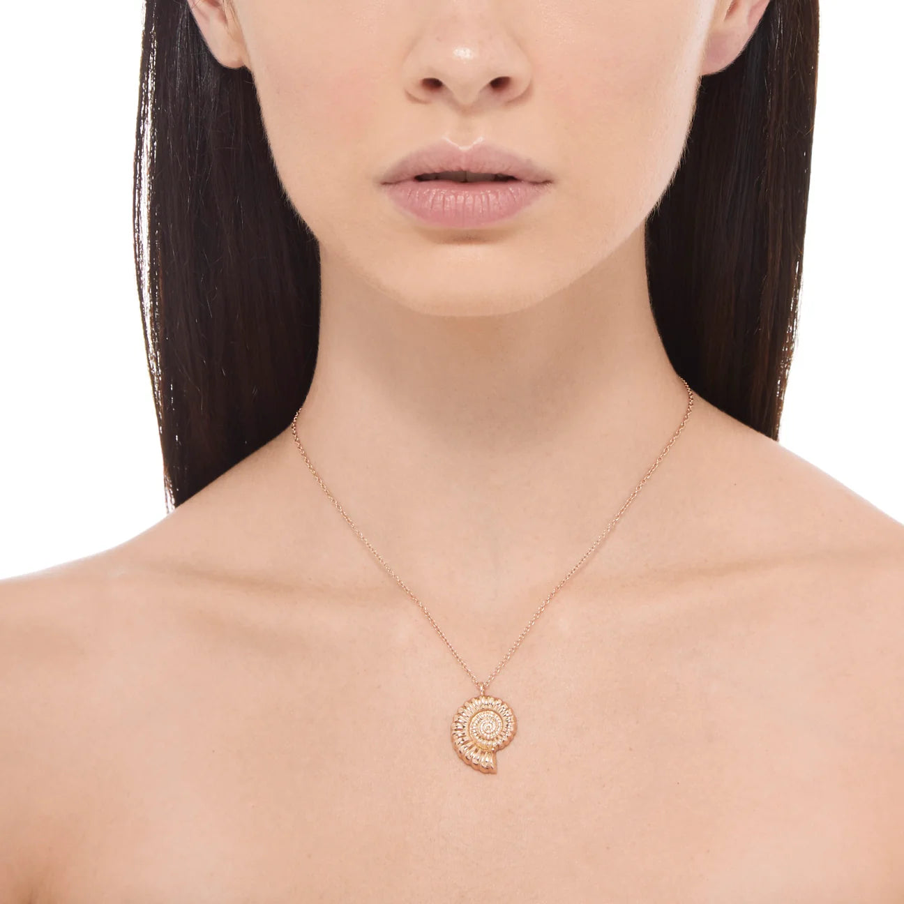 Diamond Ammonite Necklace