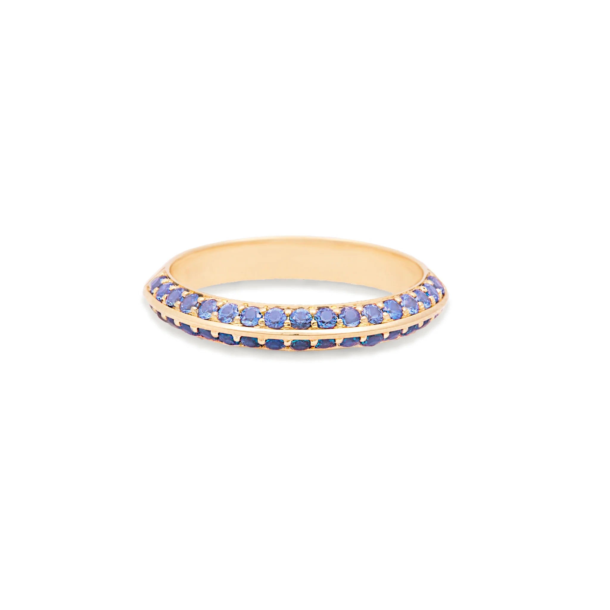 The Crew Knife Edge Stacking Ring - Sapphire