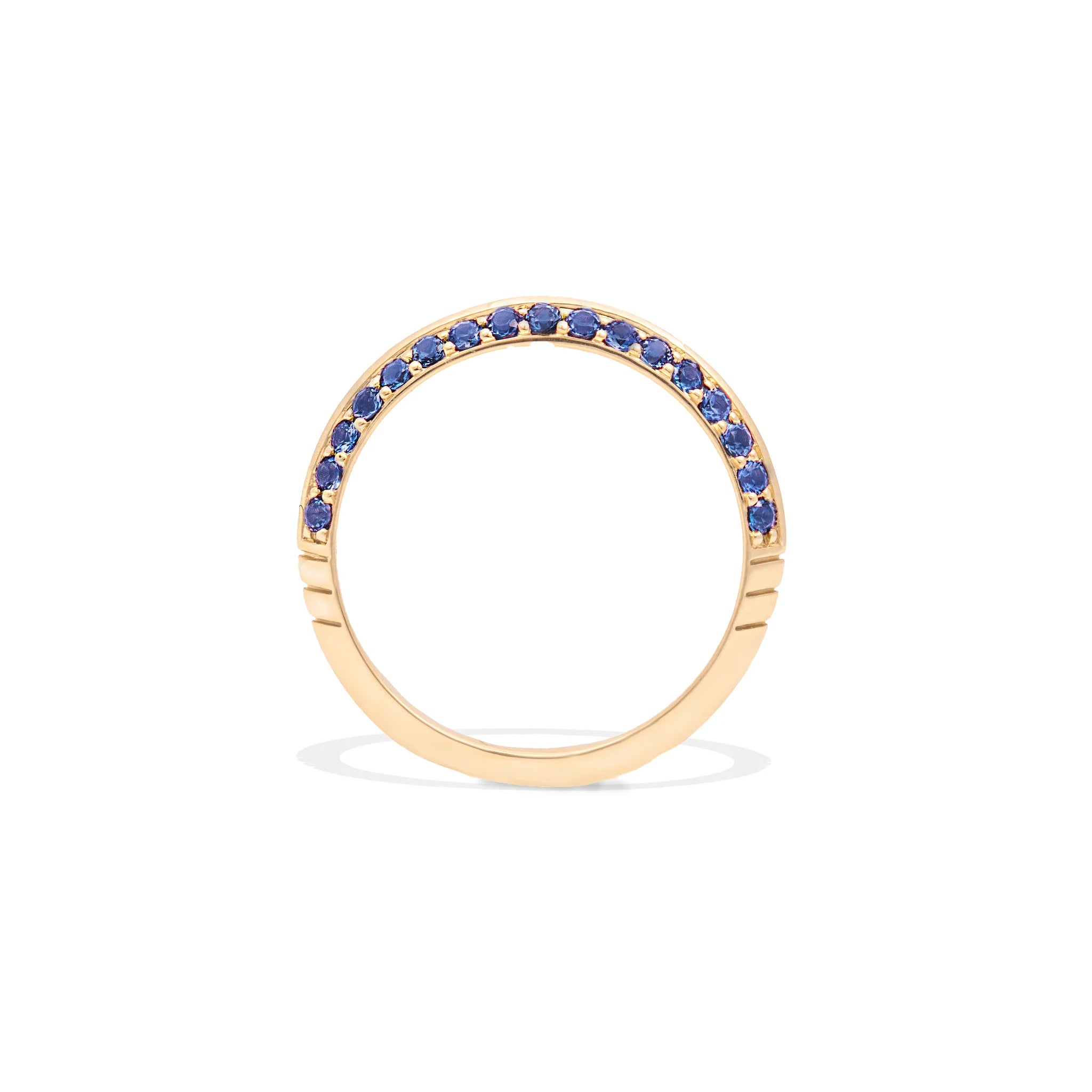 The Crew Knife Edge Stacking Ring - Sapphire
