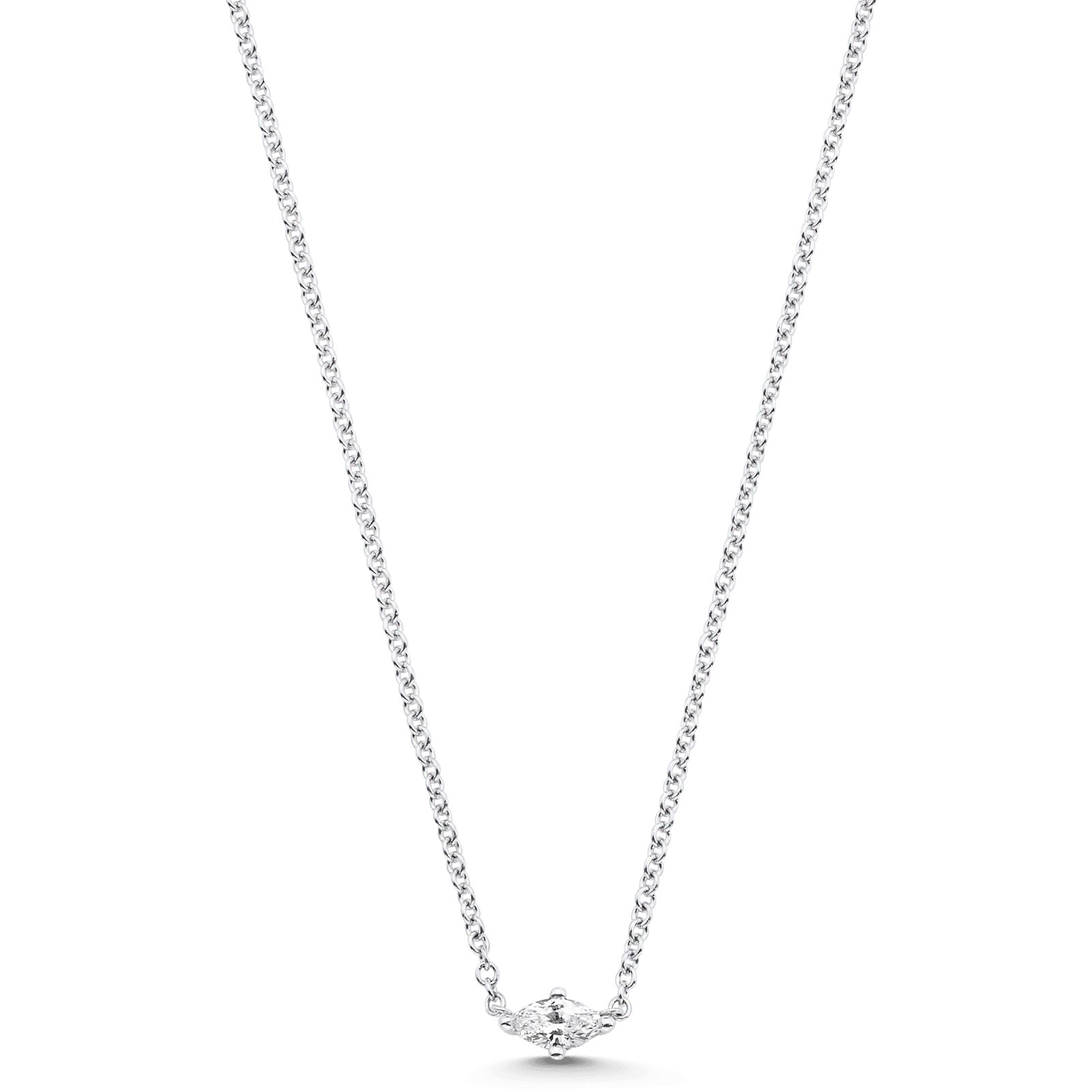 Dujour Marquis Single Diamond Necklace