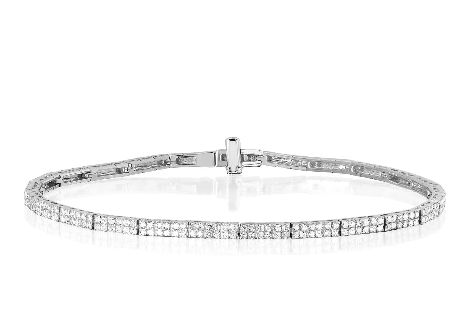 Diamond Double Row Eternity Bracelet