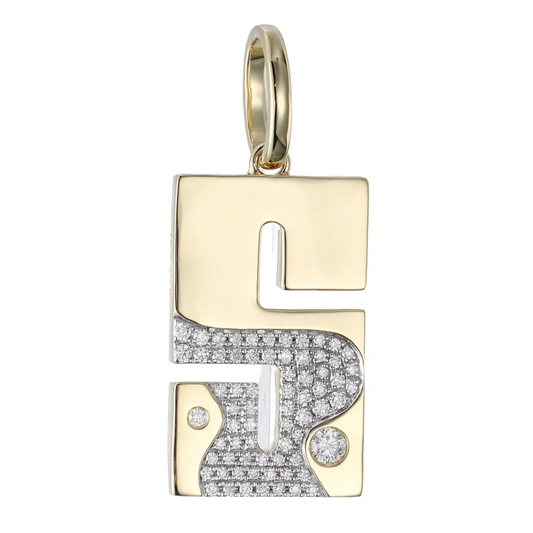 Lava Initial Diamond Charm