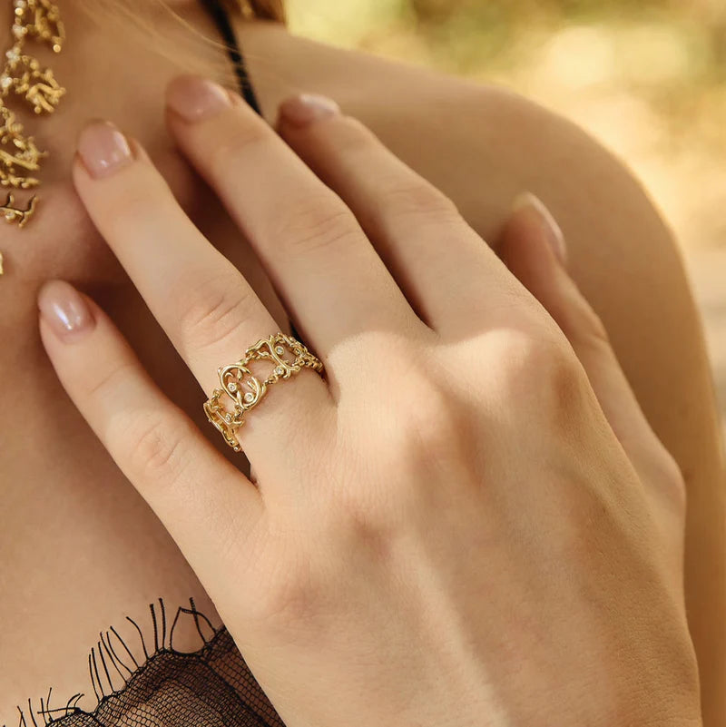 I Love You Vine Letter Ring