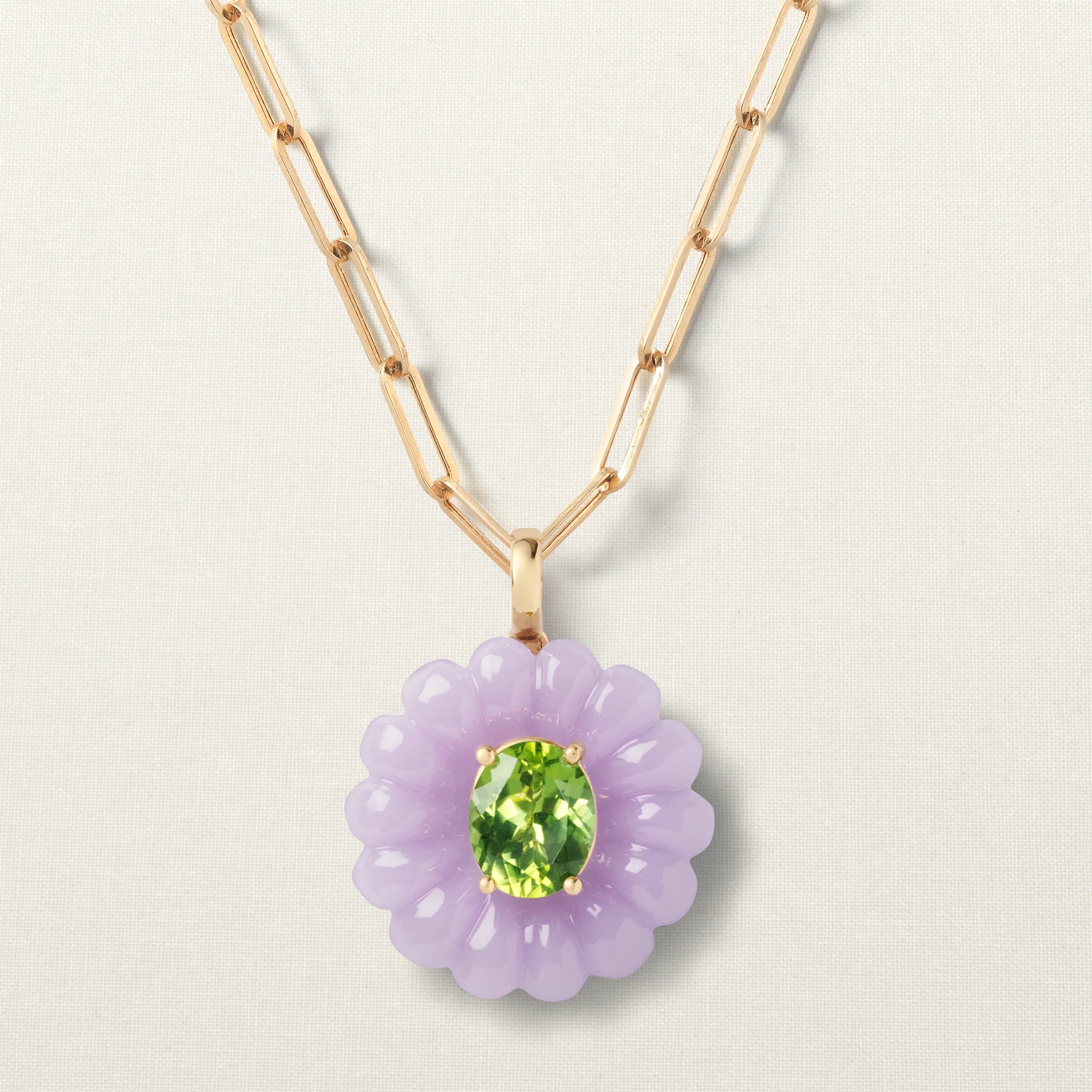 Hura Pendant Yttrium Fluorite Peridot