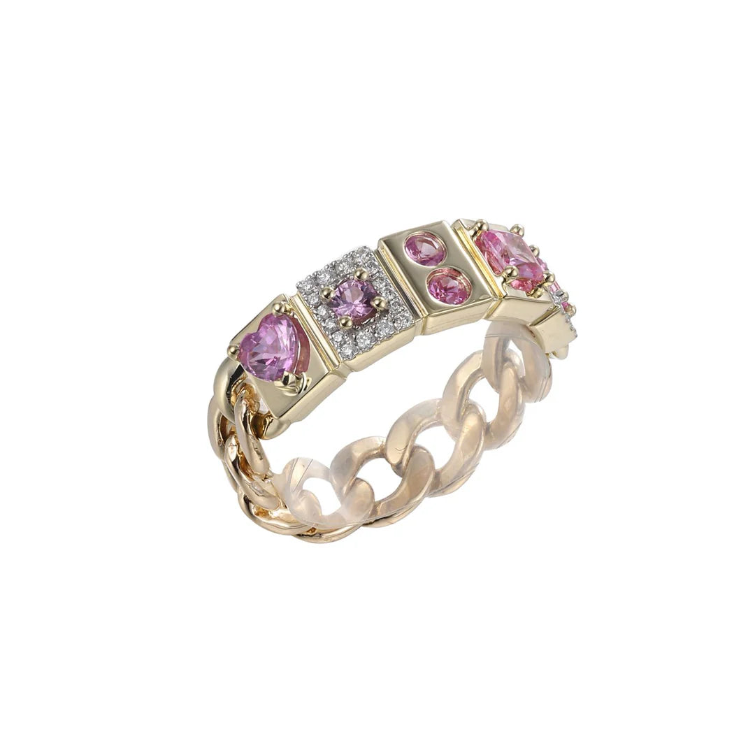 Leggo ID Pink Sapphire Ring