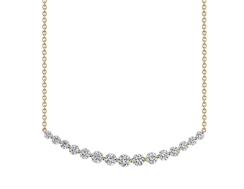 Crescent Diamond Necklace