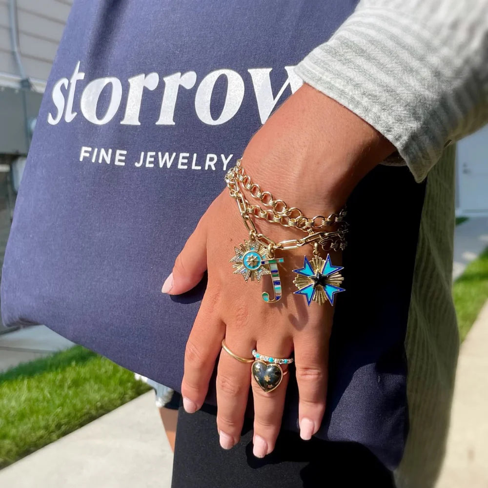 14K Gold Heavy Alternating Elongated Link 7" Oscar Chain Bracelet