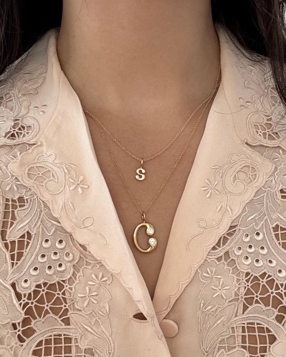 Bubble Pendant with Diamonds