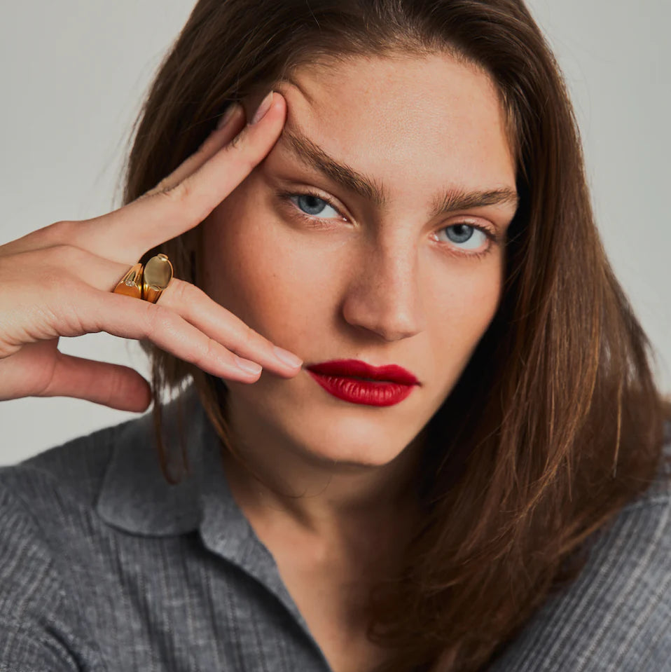 Oval 18K Signet Ring