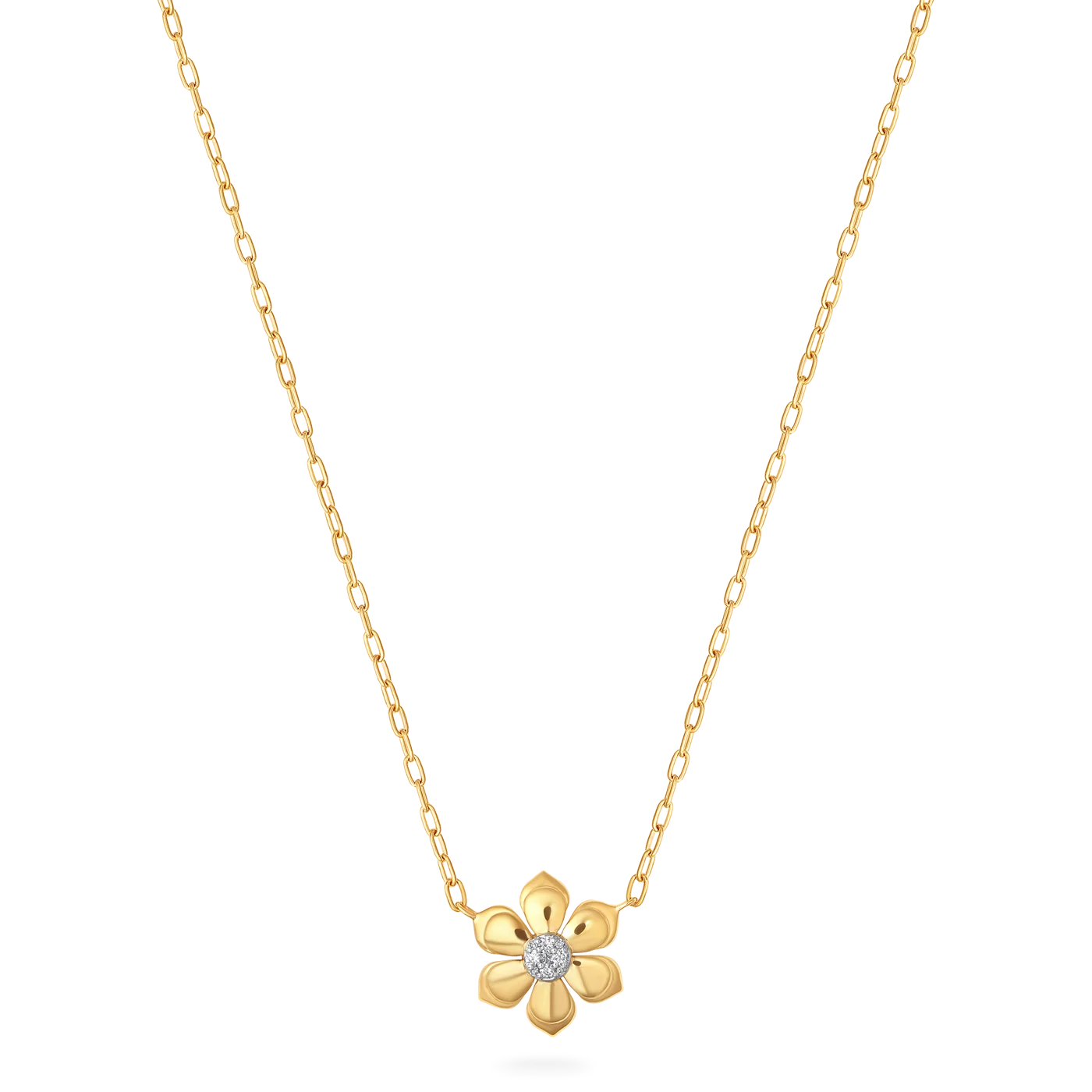 Lierre Pear Diamond Petite Flower Necklace