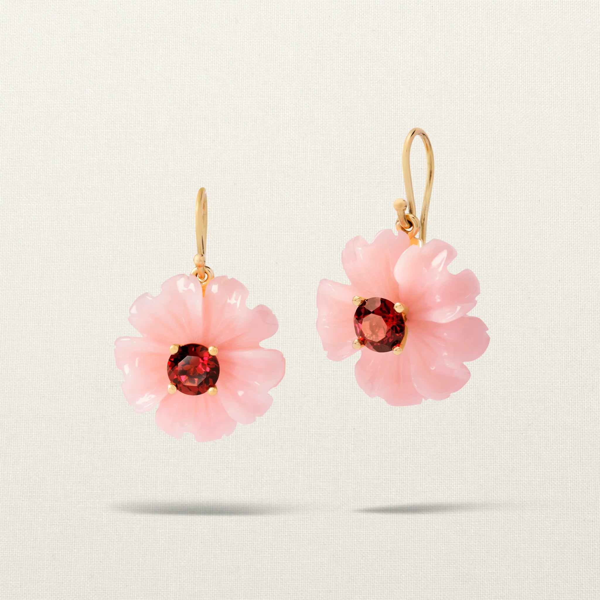 Lagoon Flower Earring Pink Opal Tourmaline