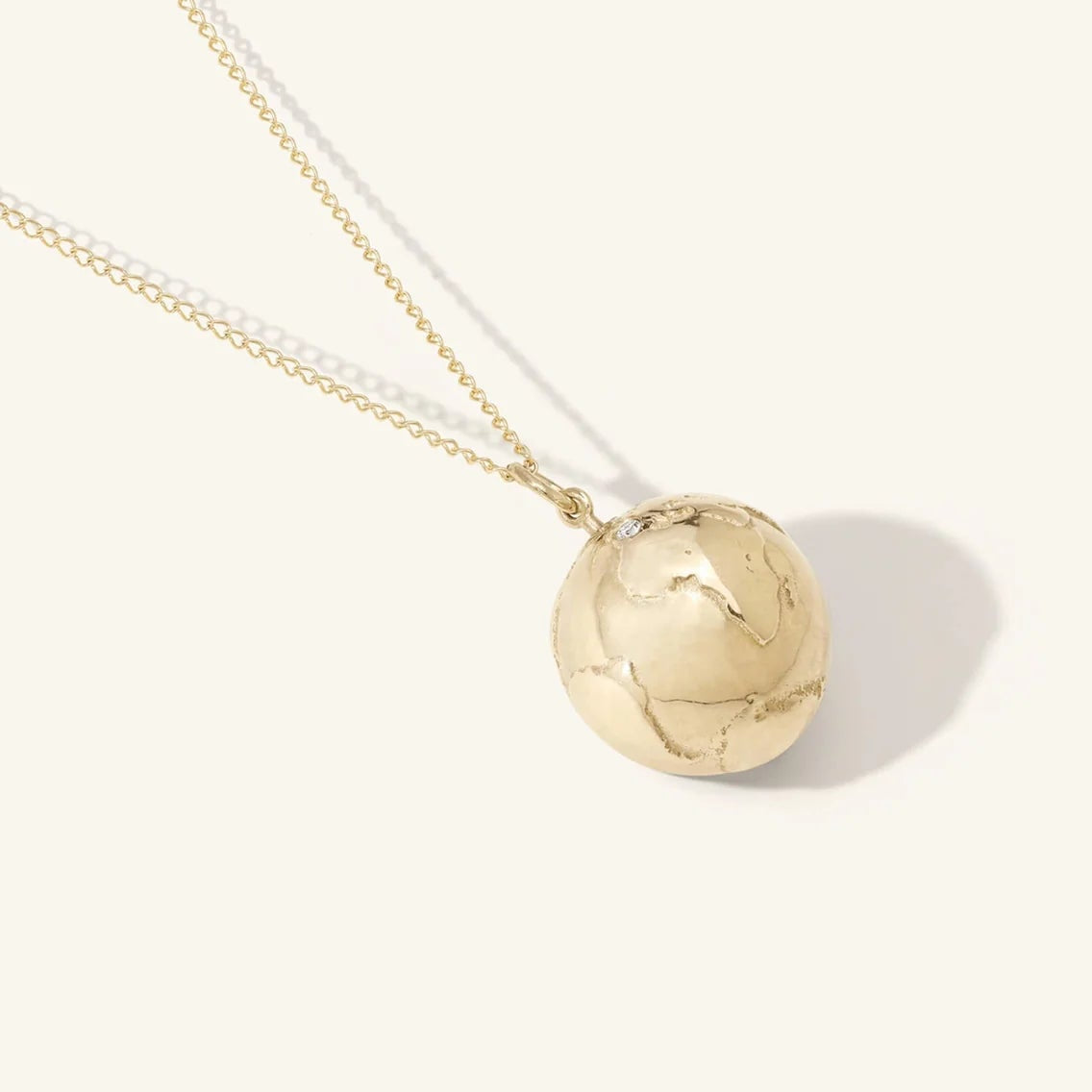 Medium Golden Atlas Charm Necklace